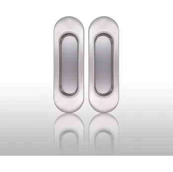 Dveřní kování Úchytka 3665 bez otvoru pár ONS nikl matný