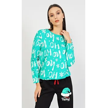 Dámské pyžamo Pyžamo pro ženy dlouhé Santa Vienetta Secret, zelená XL i232_8913_55455957:zelená XL