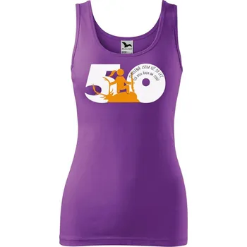 DOBRÝ TRIKO Dámské tílko s potiskem Jsem střelená 50 let Velikost: XS, Barva: Fialová