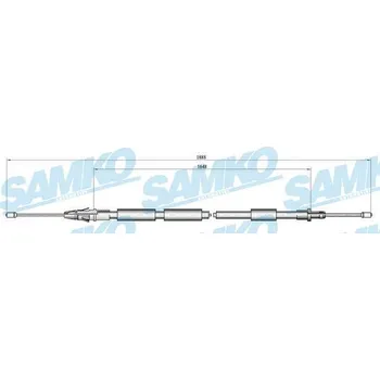 Lanko parkovací brzdy Tažné lanko, parkovací brzda SAMKO C0106B