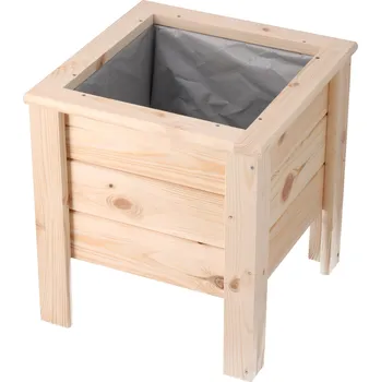 Květináč Dřevěný květináč - čtverec 38 cm