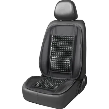 Potah sedadla Ventilovaná podložka na sedadlo s korálky a opěrkou zad do auta AMIO-03645
