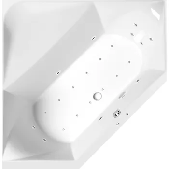 Vana FLOSS hydromasážní vana, 145x145x50cm, Active Hydro-Air, chrom