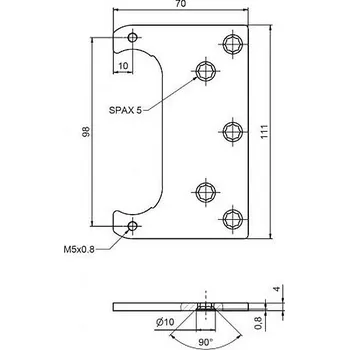 pant Plech TKZ ESPRIT 0mm 9837