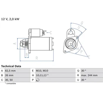 Startér Startér BOSCH 0 986 017 260