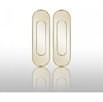 Dveřní kování Úchytka 3665 pružinka bez otvoru pár OLV mosaz leštěná