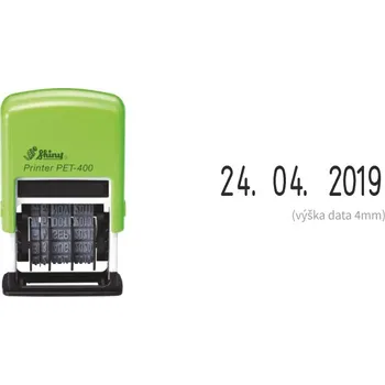 Razítko Datumové razítko Shiny rPET-400 ECO line, datum 4 mm, DD.MM.RRRR
