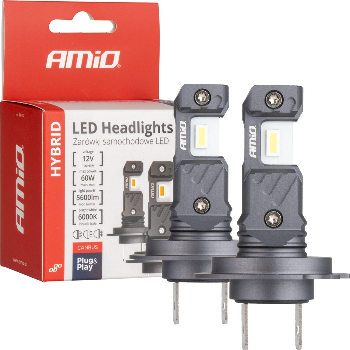 Automobilové LED žárovky série HYBRID H7 H18 6000K Canbus 60W