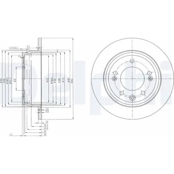 Brzdový kotouč Brzdový kotouč DELPHI BG4082C