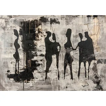 Plakát Plakát Šedí Lidé bez rámu 70 x 50 cm