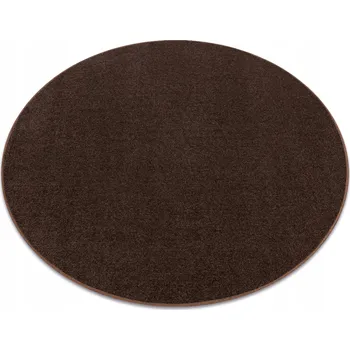 Koberec HLADKÝ JEDNOBAREVNÝ KOBEREC DO LOŽNICE, DĚTSKÉHO POKOJE, kulatý, průměr 100 cm, ETON hnědá 154317