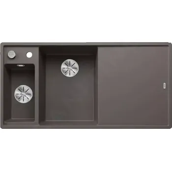 Granitový dřez Blanco Axia III 6 Silgranitový dřez, 100x51 cm, s ovládáním odtoku a příslušenstvím, InFino, šedá, 527226