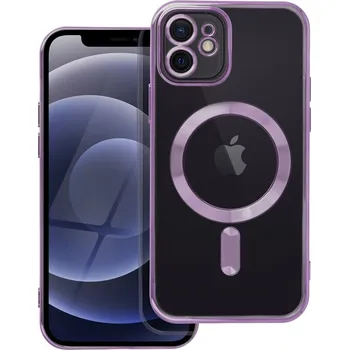 Pouzdro na mobilní telefon Electro MAG pouzdro / kryt s MagSafe / Apple iPhone 12 (6,1") clear / purple