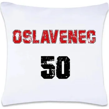 Dekorativní polštářek DOBRÝ TRIKO Polštář s potiskem 40 x 40 cm Oslavenec 50 Oboustranný tisk: NE
