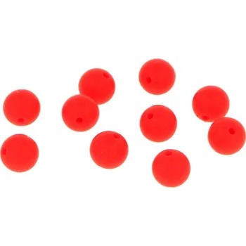 Dětské navlékací korálky Natana silikonové korálky červené 12 mm 10 kusů