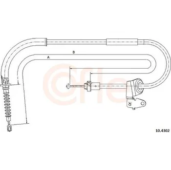 Brzdový systém Tažné lanko, parkovací brzda COFLE 10.4302