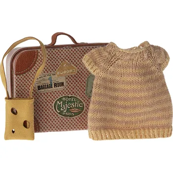 plyšák Maileg - Oblečení pro velkou sestřičku v kufříku