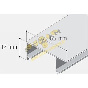 Stavební profil S 20/30 profil surový AL DVOJITÝ 6m
