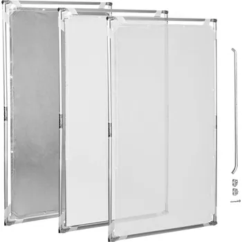 Fotoateliérová technika Phototools Difuzní odrazný panel s kovovou konstrukcí - 140x200cm - 3in1