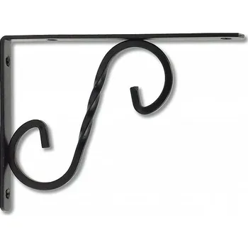 Nábytkové kování 155x115x14mm konzole dekorativní černá