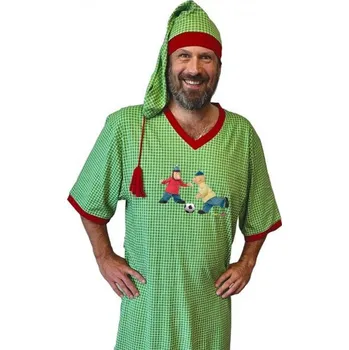 Pánská noční košile Noční košile Pat a Mat zelená - velikost L, Pata a Mat Fotbalista