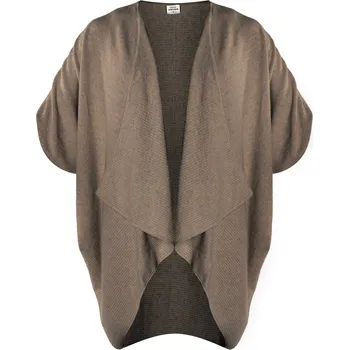 Dámské pončo Warm Cashmere Kašmírové pončo přírodní hnědá One Size