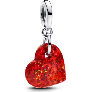 Šperk Visací přívěsek PANDORA Opaleskující červené srdce 793348C01