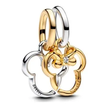 Přívěsek Rozdělitelný visací přívěsek PANDORA Disney Mickey & Minnie Mouse 763650C01