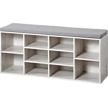 Botník Kesper 15931 Botník s podsedákem, bílá, 103,5 x 48 x 29,5 cm