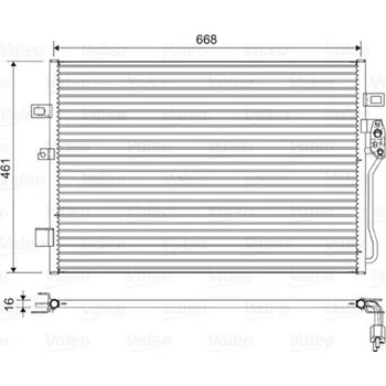 Výparník klimatizace Kondenzátor, klimatizace VALEO 822625