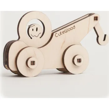 3D puzzle CuteWood Dřevěné 3D puzzle Odtahovka