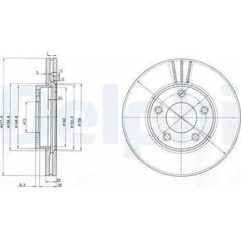 Brzdový kotouč Brzdový kotouč DELPHI BG3927