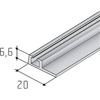 Stavební profil S 06N-1 dolní profil JEDNODUCHY - délka 4 m