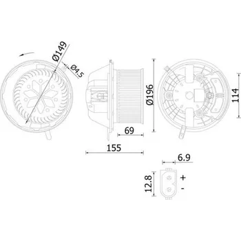 Vnitřní ventilátor MAHLE AB 219 000S