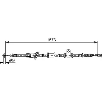Lanko parkovací brzdy Tažné lanko, parkovací brzda BOSCH 1 987 482 399