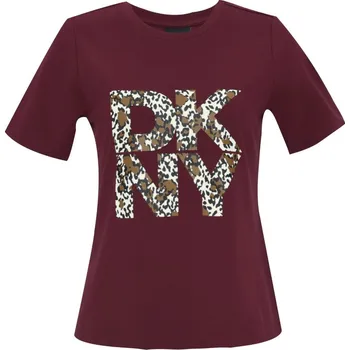 Dámské tričko TRIČKO DKNY REGULAR T SHIRT BURGUNDY