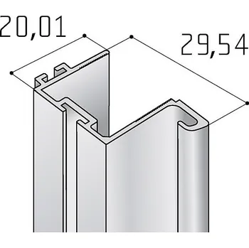Stavební profil S08N profil stříbrný elox 2,7 m