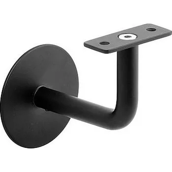 Zábradlí držák zábradlí černý zahnutý