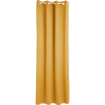 Závěs Atmosphera Zatemňovací závěs s kroužky, 140 x 260 cm, žlutý