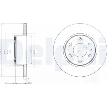 Brzdový kotouč Brzdový kotouč DELPHI BG4165