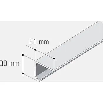 Stavební profil S 20-30 lišta hliník elox 2m
