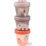 Done by Deer Nádobky na dětskou výživu 3ks - růžové