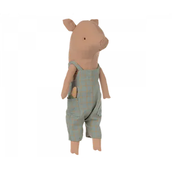 Hračka Maileg - Prasátko v overalu