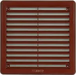Větrací mřížka Krytka 200x200 mm hnědá
