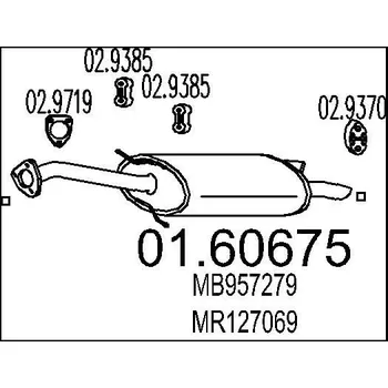 Tlumič výfuku Zadní tlumič výfuku MTS 01.60675