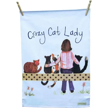 Sada nádobí Utěrka s kočičí dámou - design Alex Clark