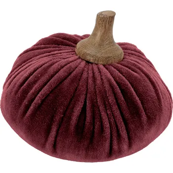 Home Styling Collection Umělá dýně, textilní dekorace, 10 x 11 cm, burgundská