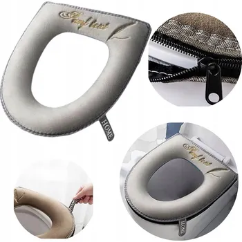 Sedátko na WC 7rT s prémiovým ohřívačem Polštář prémiový na víko WC šedé bavlna