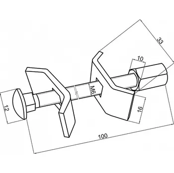 Nábytkové kování Spojovací kování na pracovní desku 100mm
