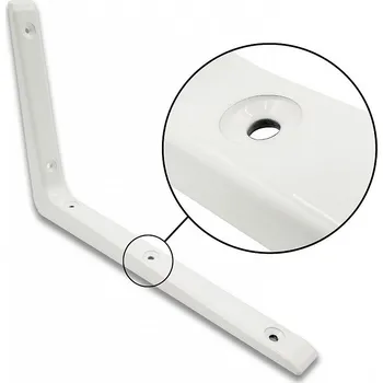 Nábytkové kování Konzole AL 100x150mm bílá 40kg